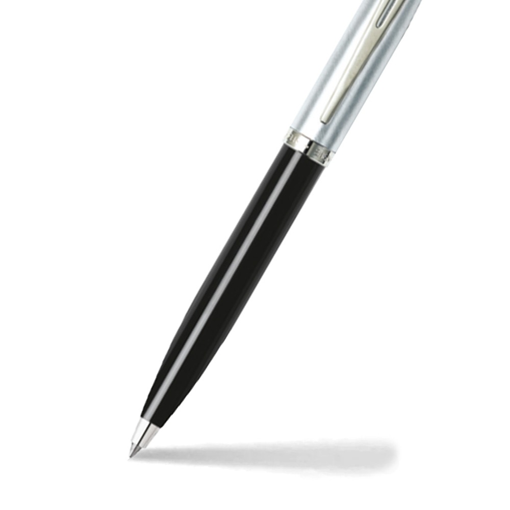 Sheaffer 100 hemijska olovka sjajna crna-brušeni hrom - Slika 2