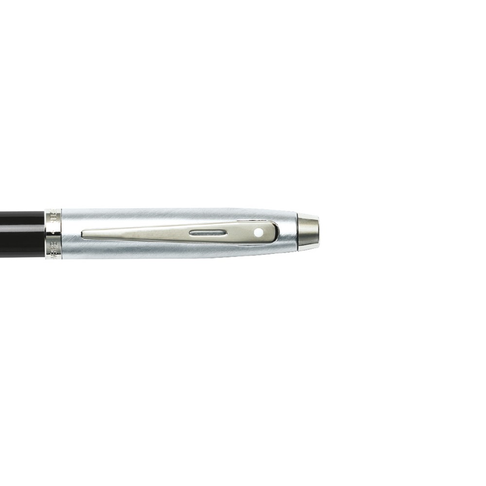 Sheaffer 100 hemijska olovka sjajna crna-brušeni hrom - Slika 3