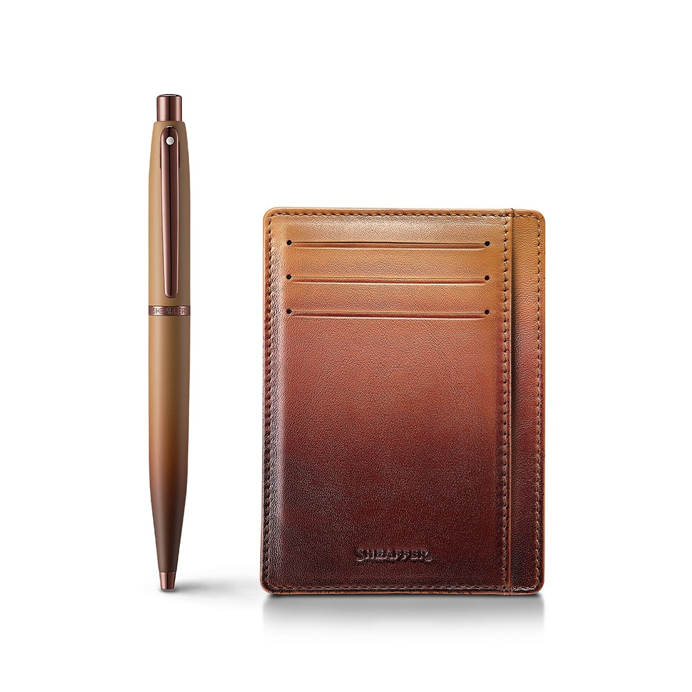 Sheaffer gift set VFM hemijska olovka Coffee Edition i novčanik za kartice - Slika 2