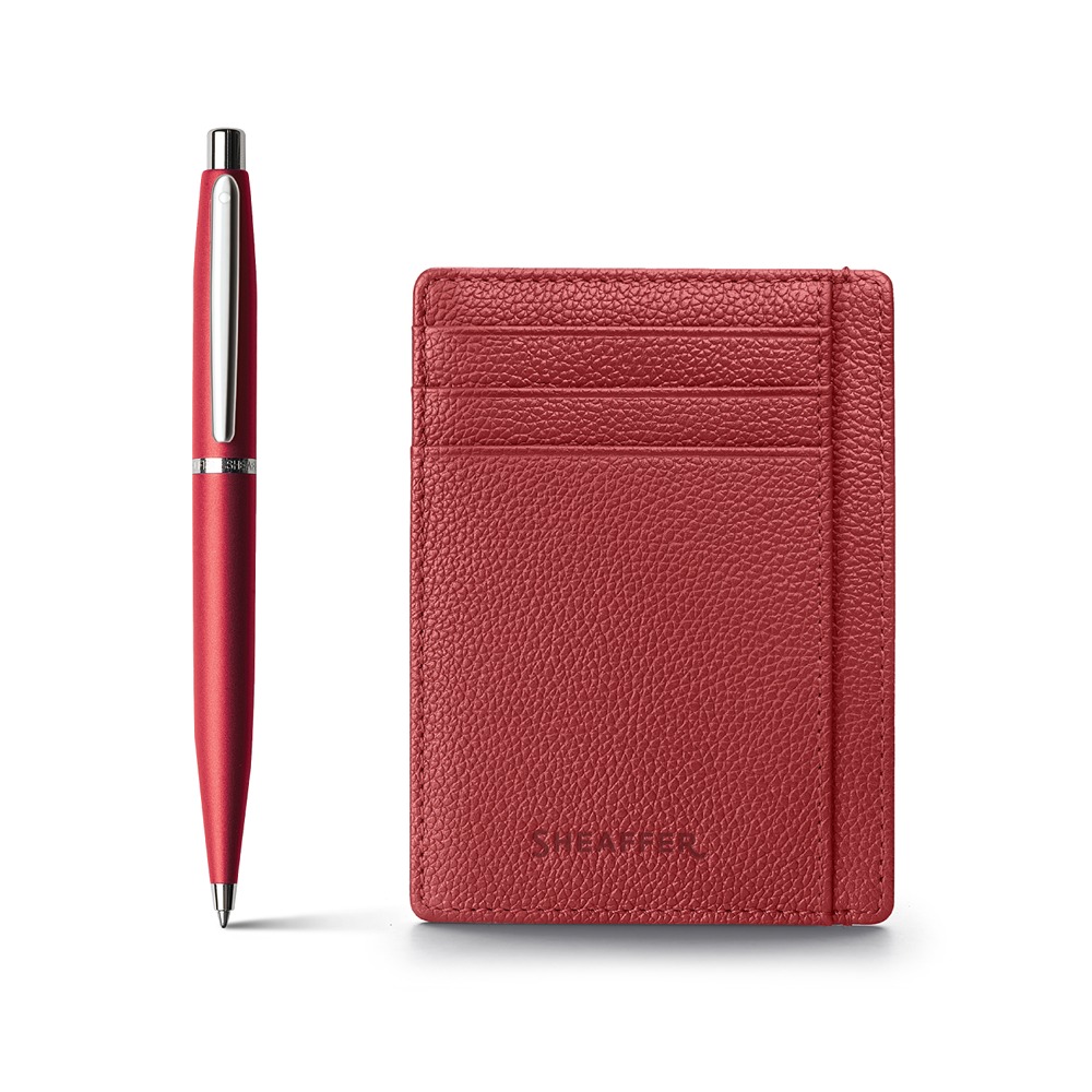 Sheaffer gift set VFM hemijska olovka crvena i novčanik za kartice - Slika 2
