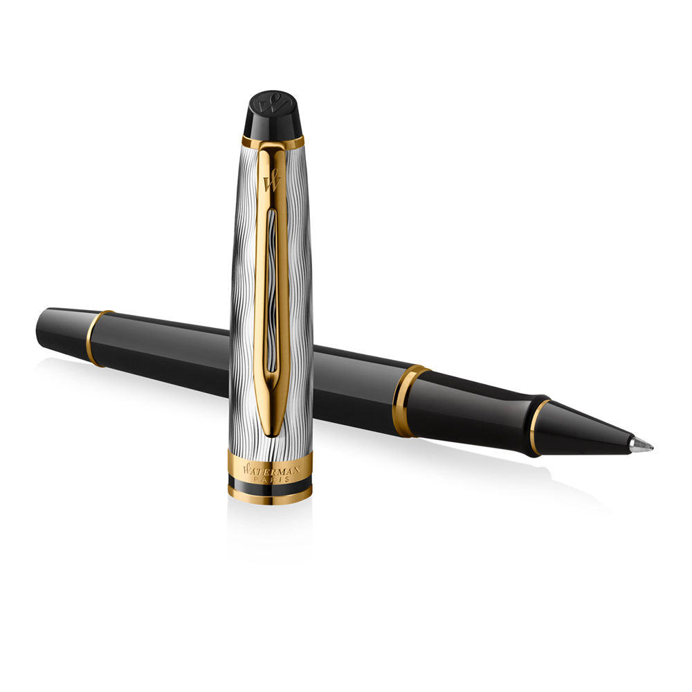 Roler olovka WATERMAN Expert DeLux Black GT - Slika 4