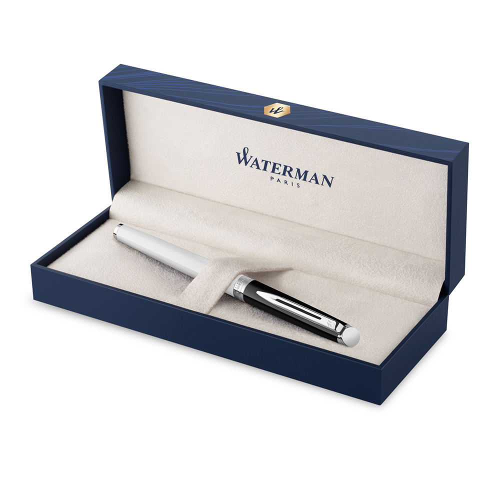 Roler olovka WATERMAN Hemisphere Black-White CT - Slika 5
